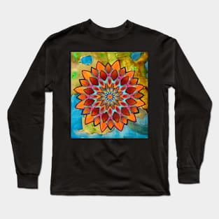 bright floral mandala Long Sleeve T-Shirt